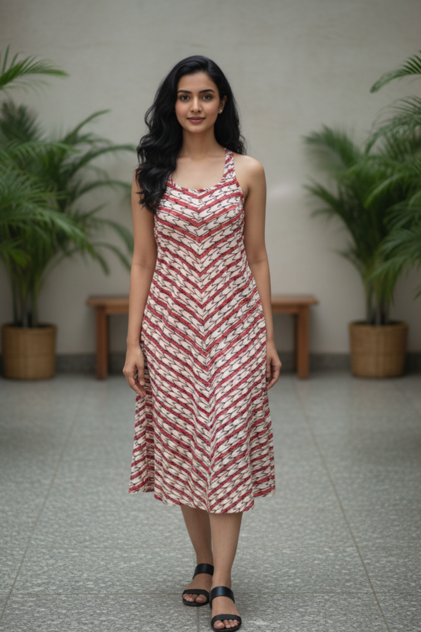 Ayra | Block Printed Cotton Bias-Cut Dress