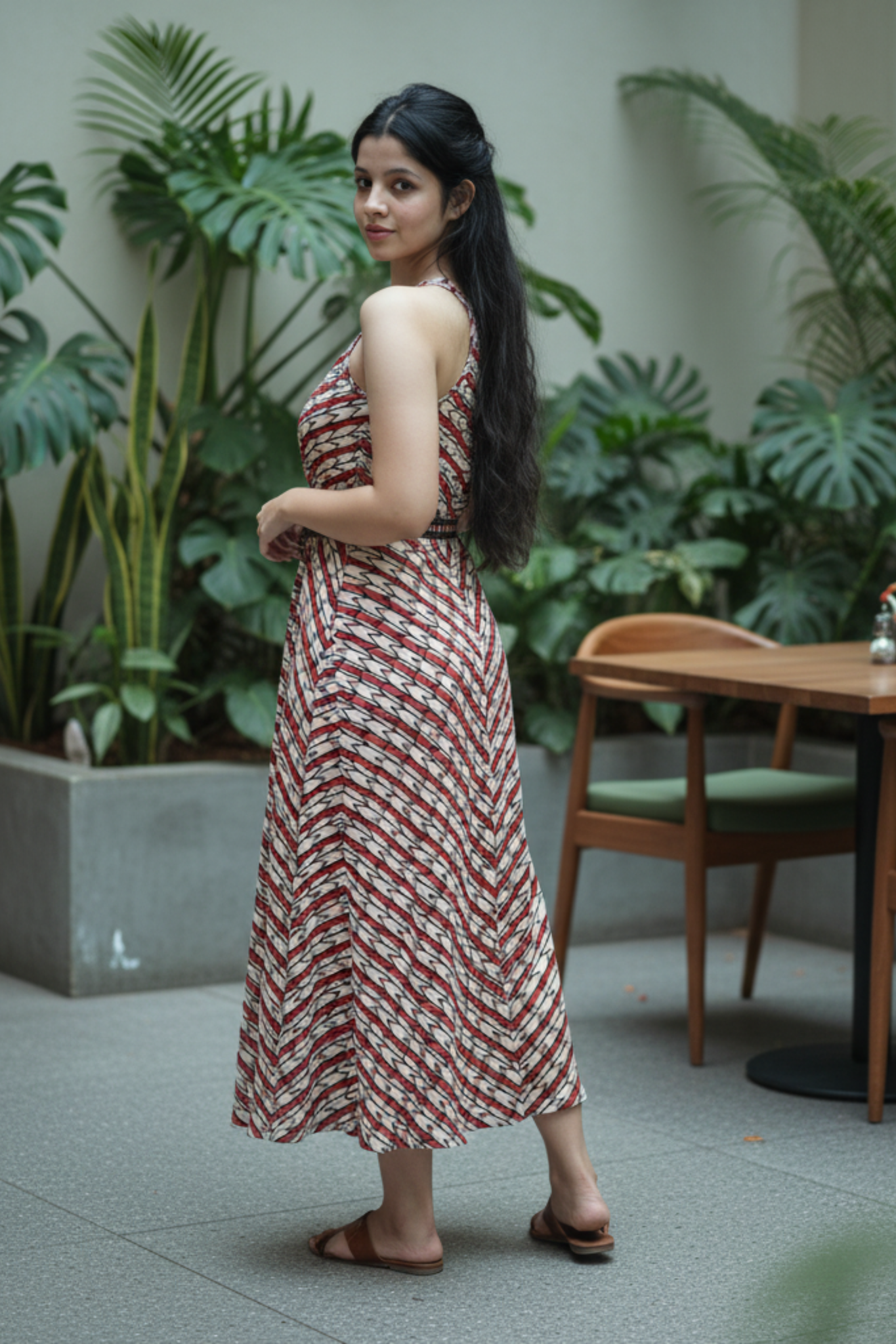 Ayra | Block Printed Cotton Bias-Cut Dress