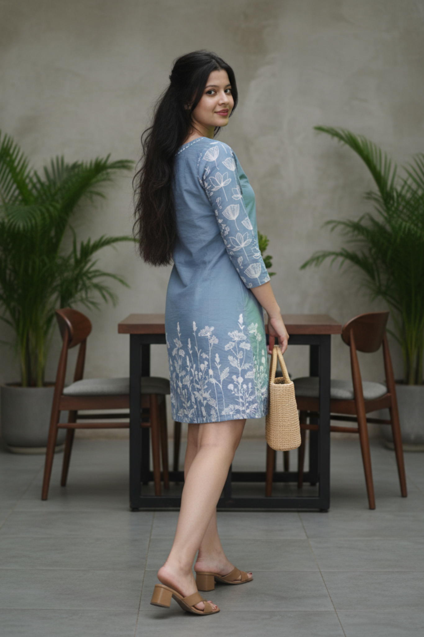 Anagha Dress | Printed Cotton Dress