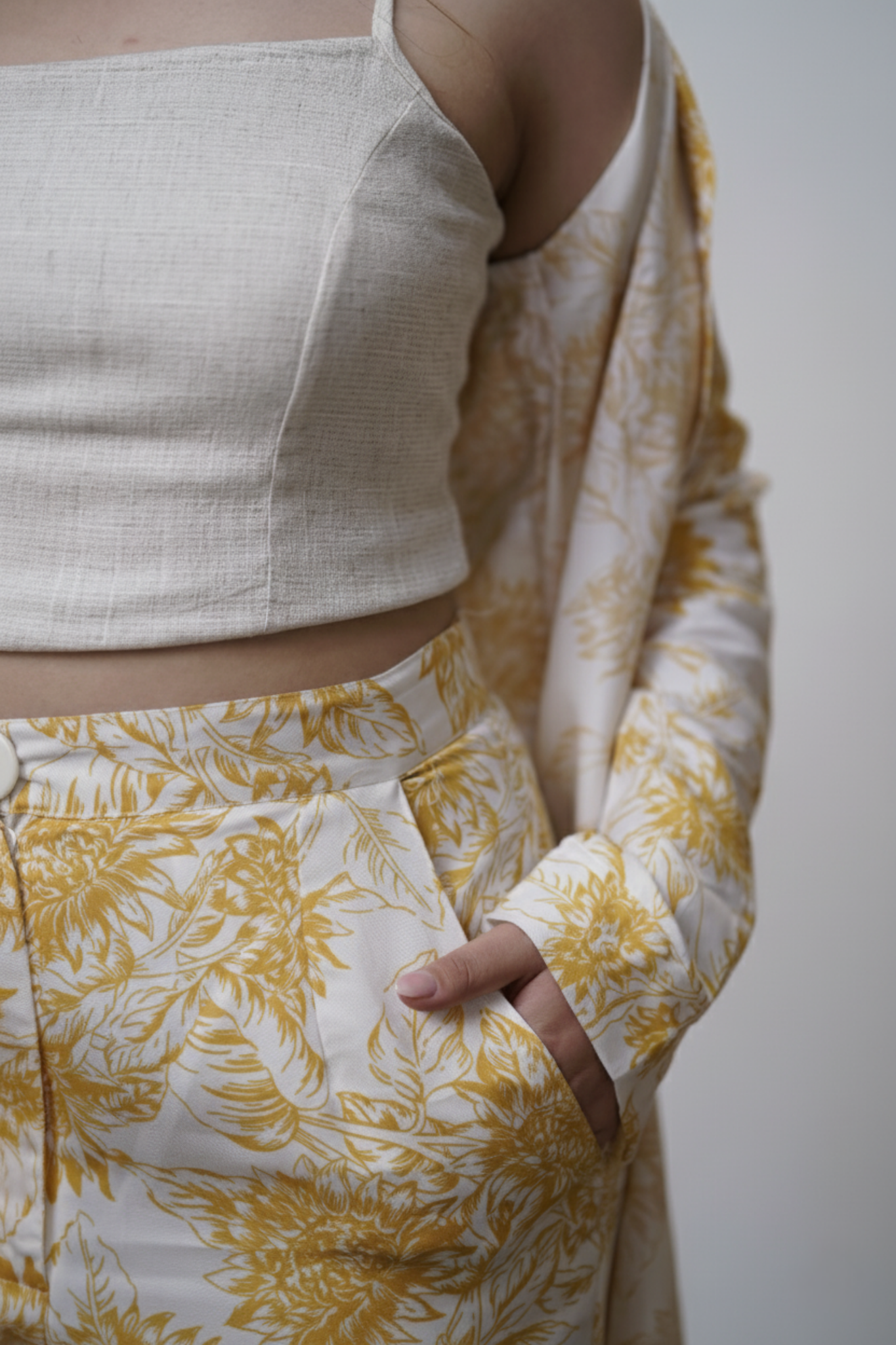 Florence Set | 3-Piece Cotton Rayon Kurta Jacket Set