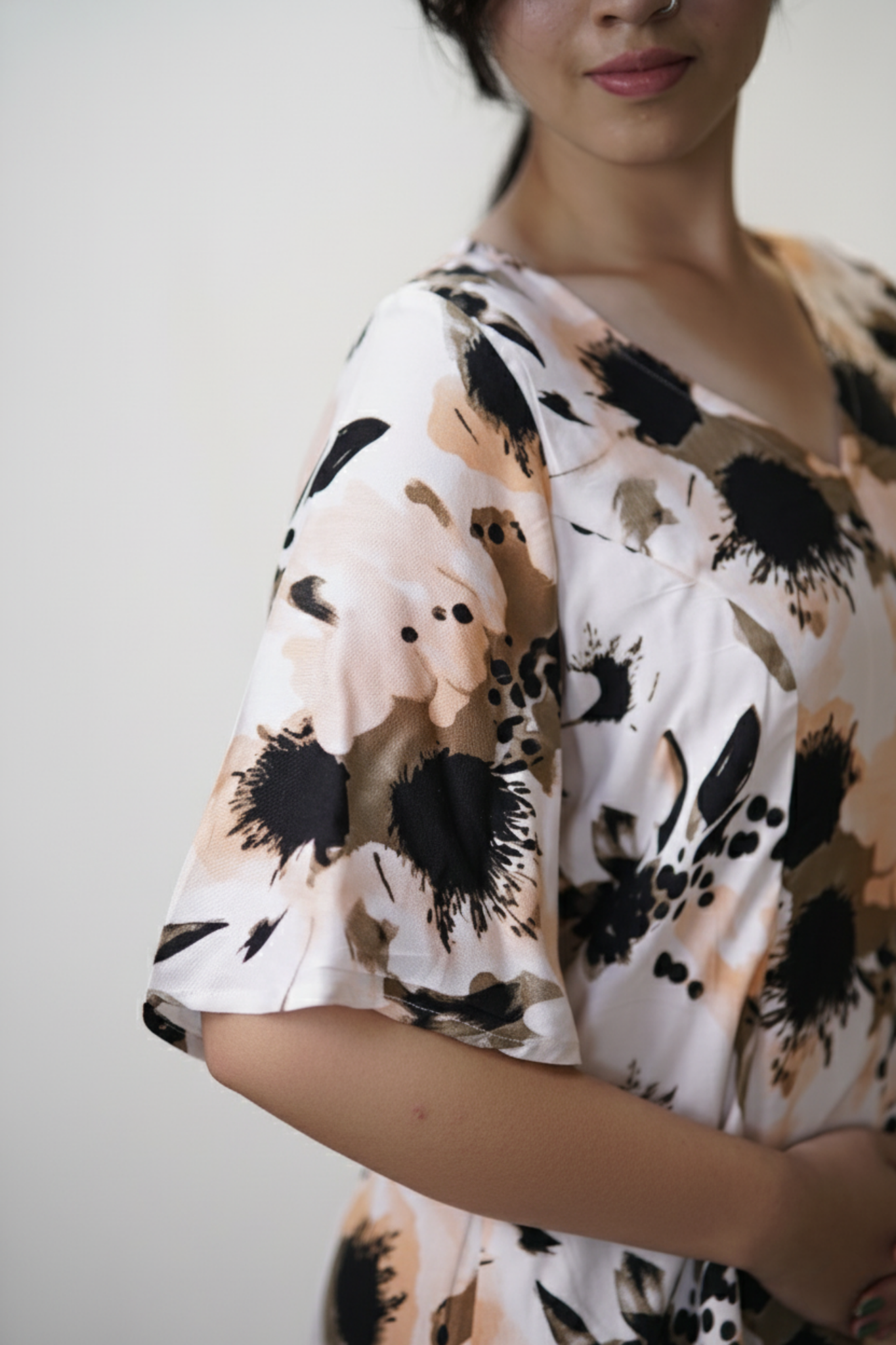 Serena | Cotton Rayon Flared Dress