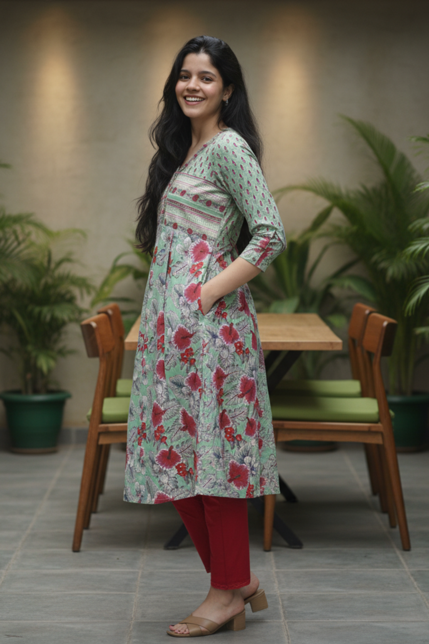 Adrika | Cotton Printed Anarkali