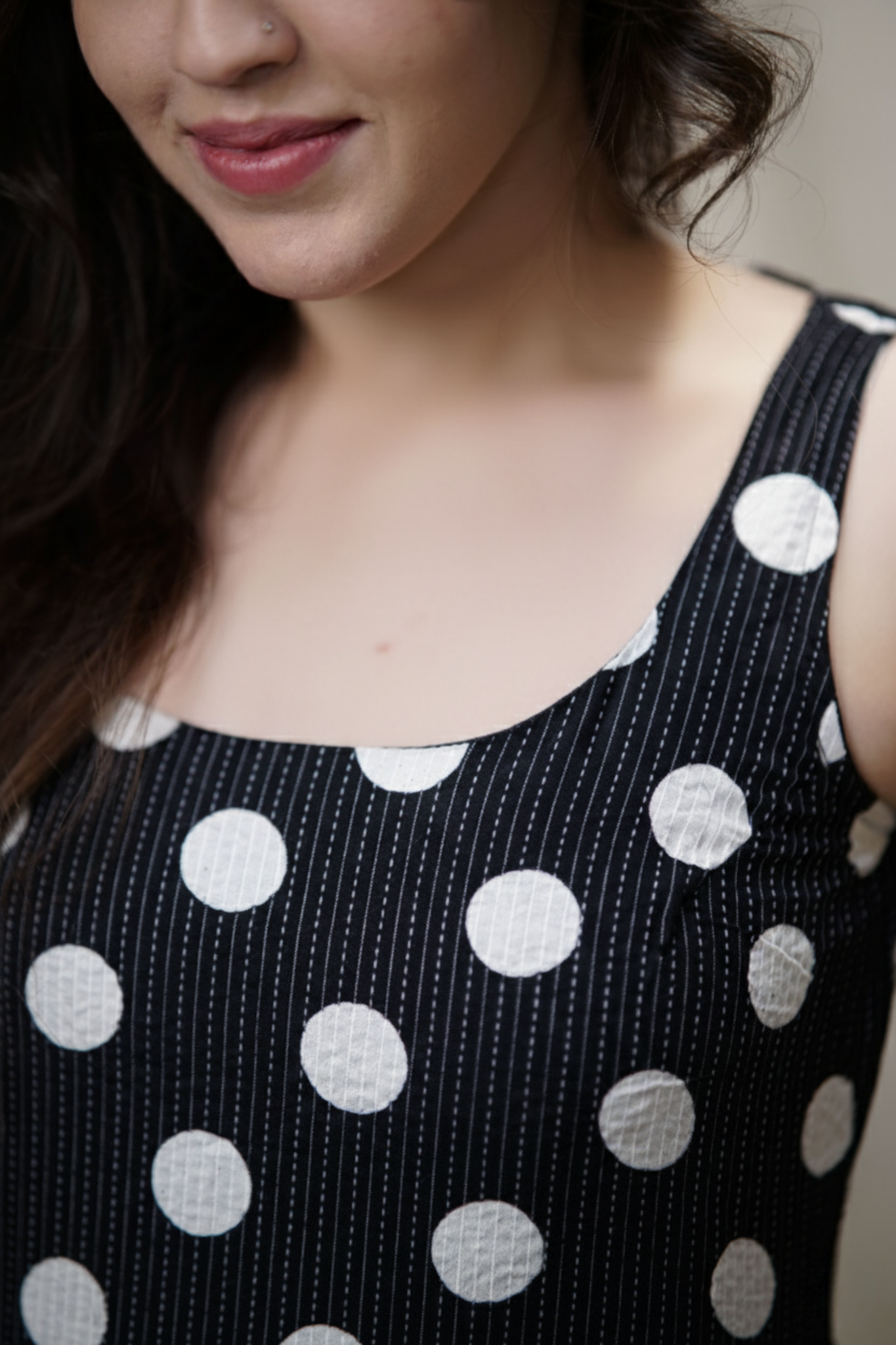 Anjana Dress | Kantha Cambric Cotton Mini Dress