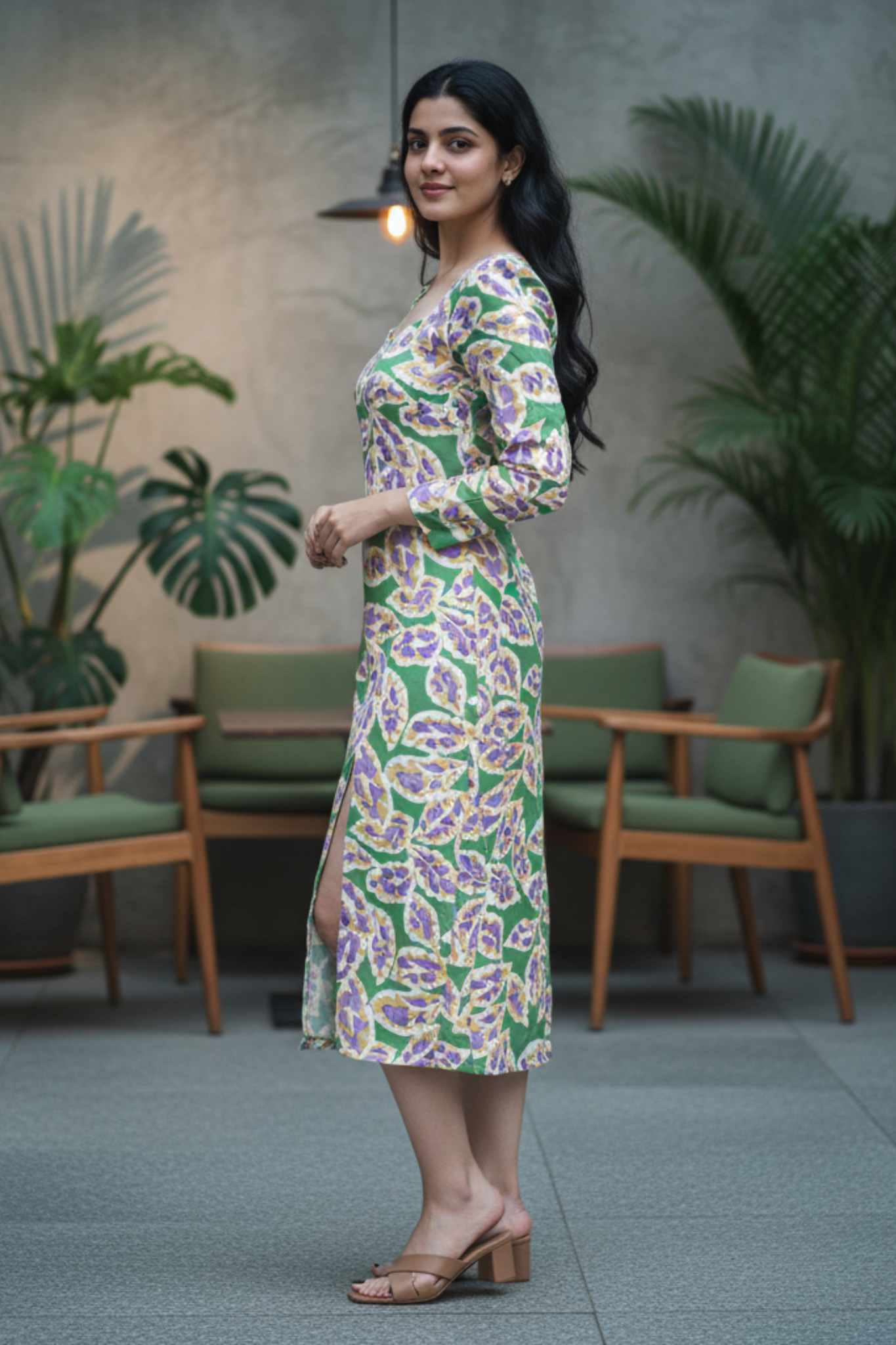 Varnika | Cotton Rayon Long Dress