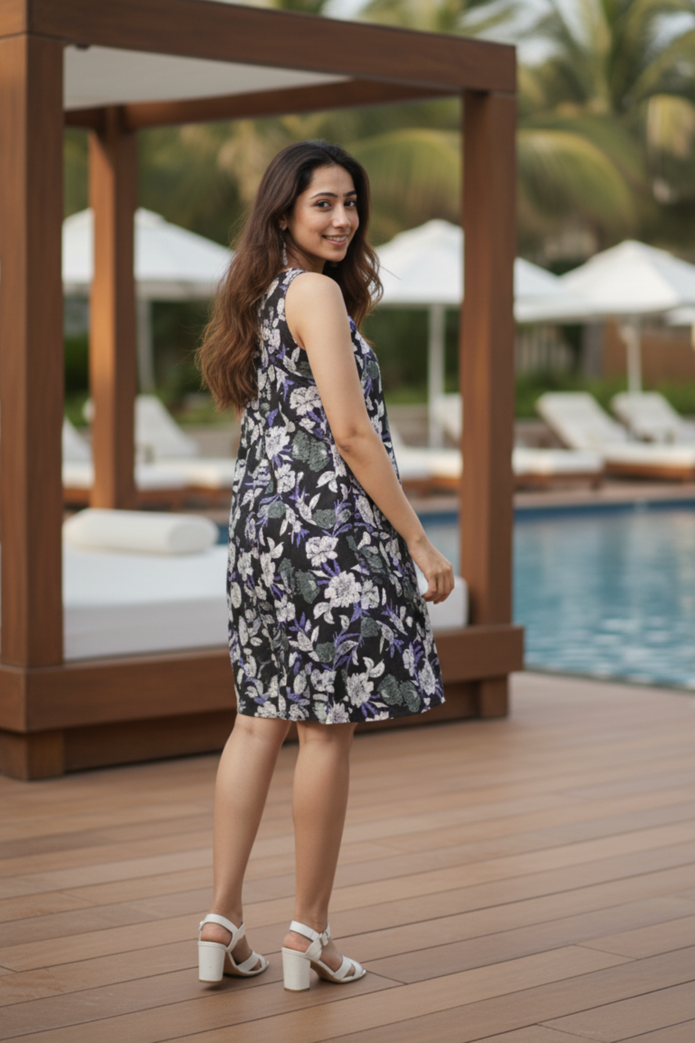 Moha Dress | Cotton Screen Print Short Dress