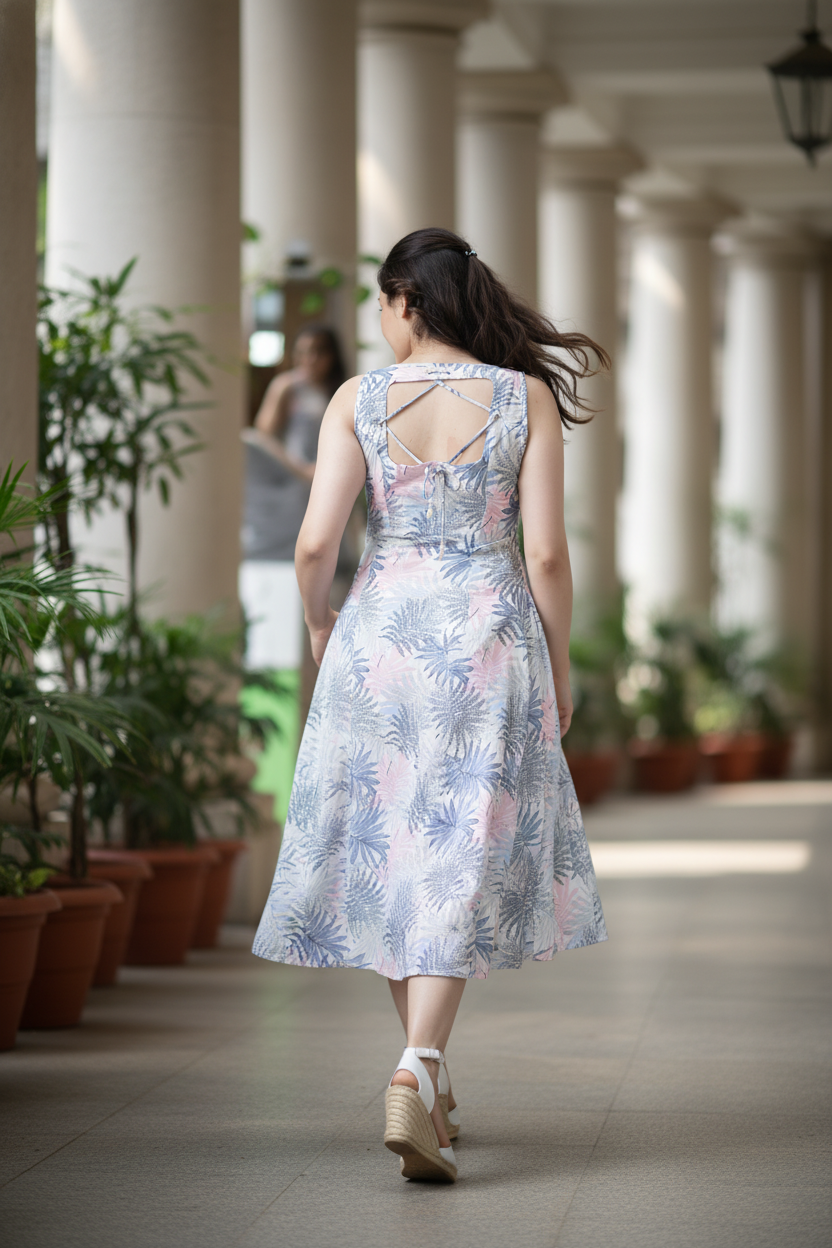 Gunjan Dress | Cotton Rayon Skater Dress