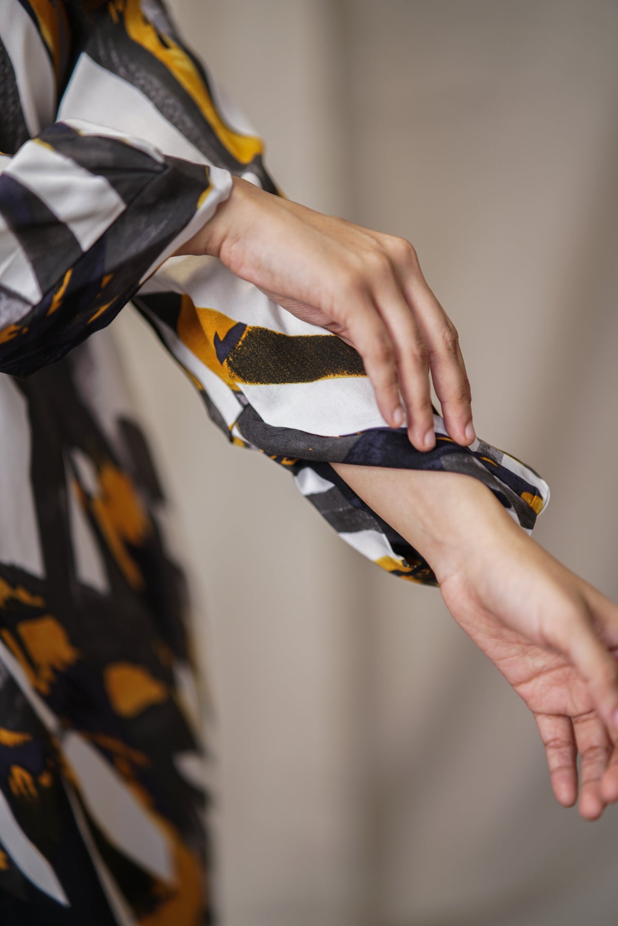 Sneha Dress | Abstract Print Cotton Rayon Dress