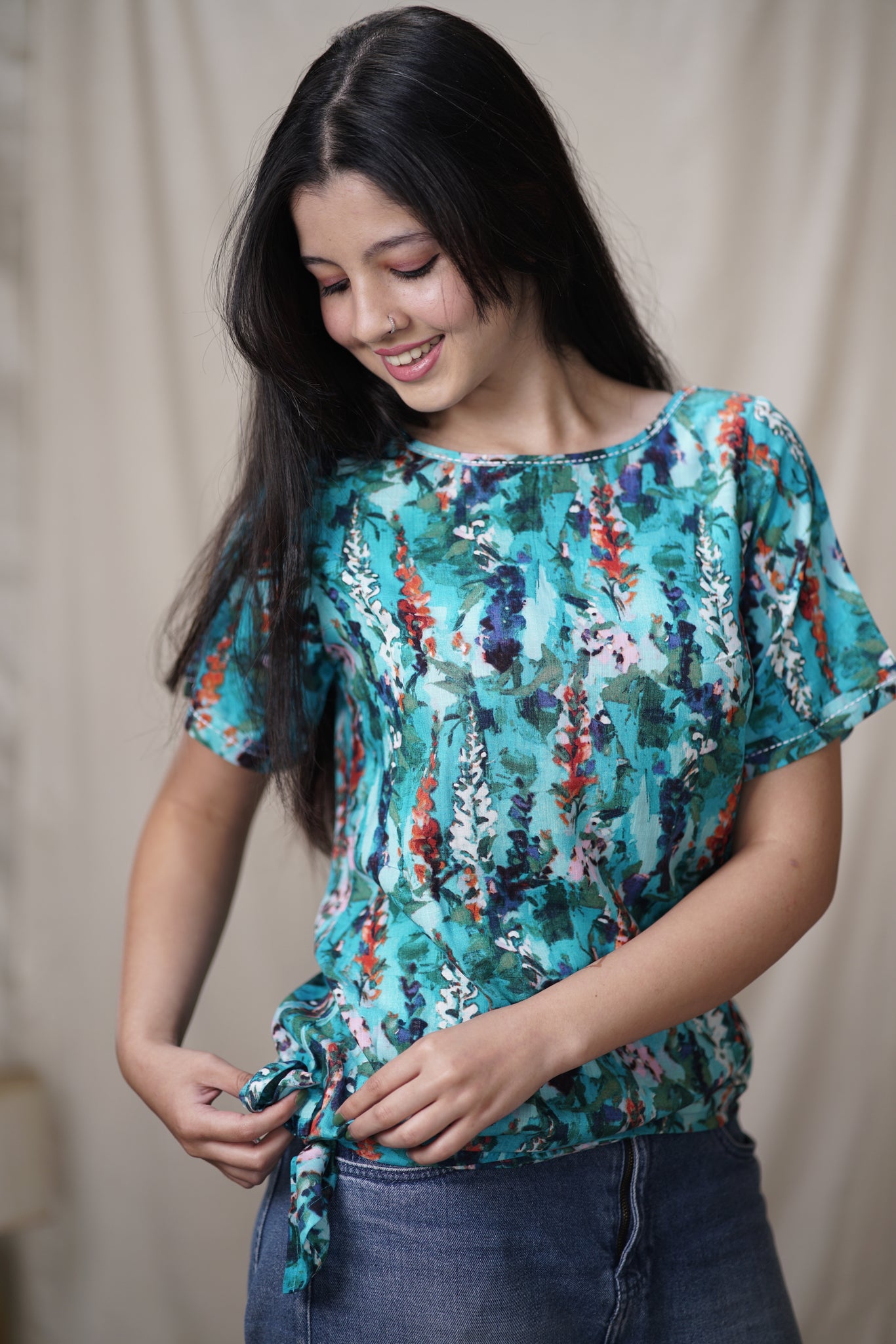 Mille Top | Asymmetric Cotton Rayon Top