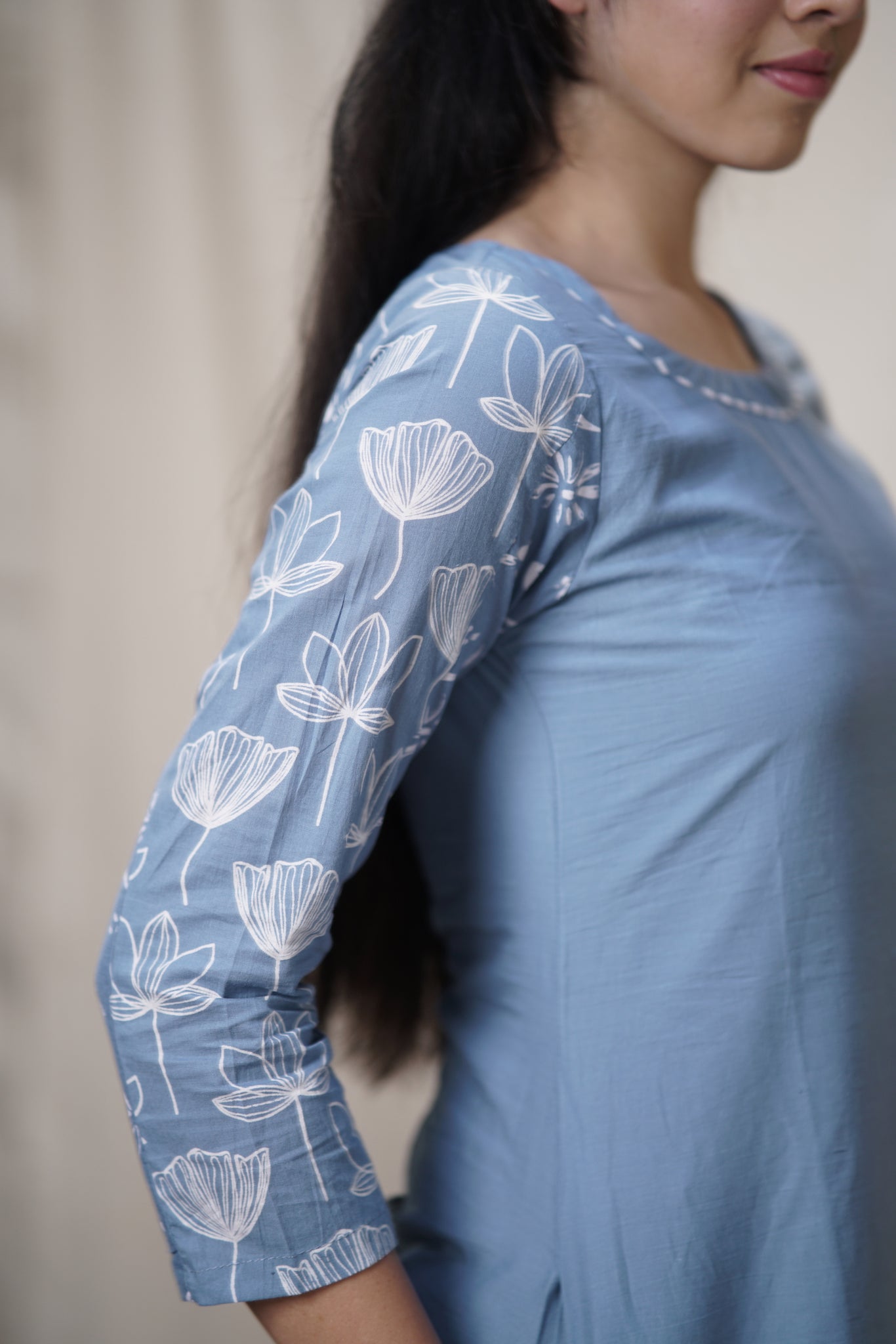 Anagha Dress | Printed Cotton Dress