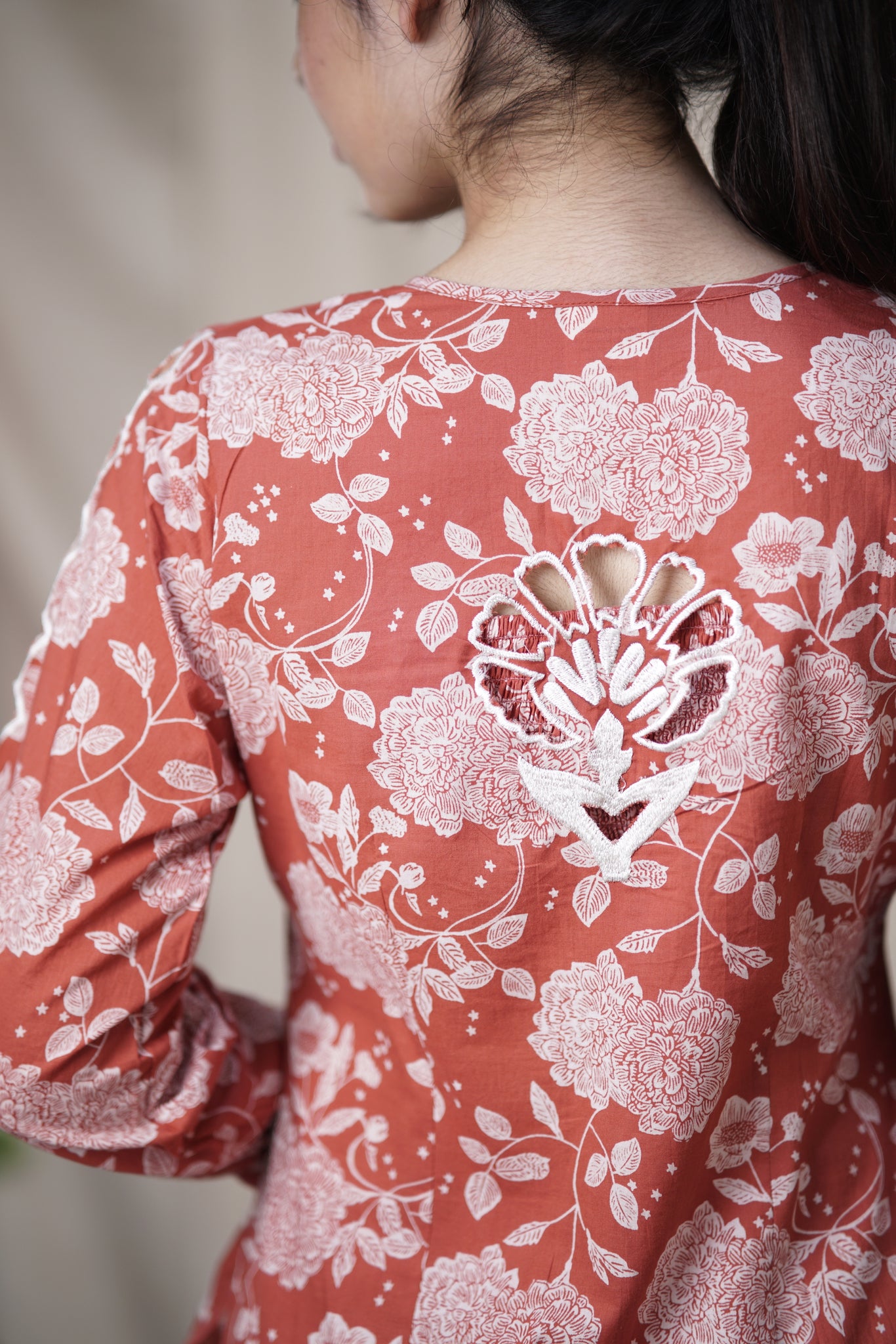 Anika | Cotton Printed 3-Piece Set with Jacket & Crop Top