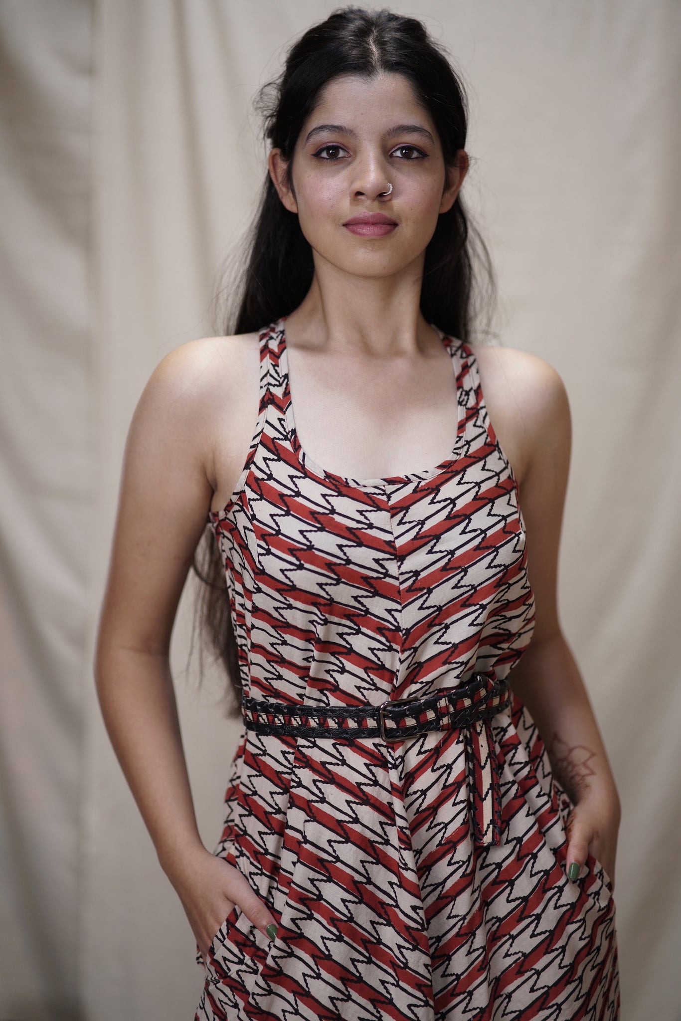 Ayra | Block Printed Cotton Bias-Cut Dress