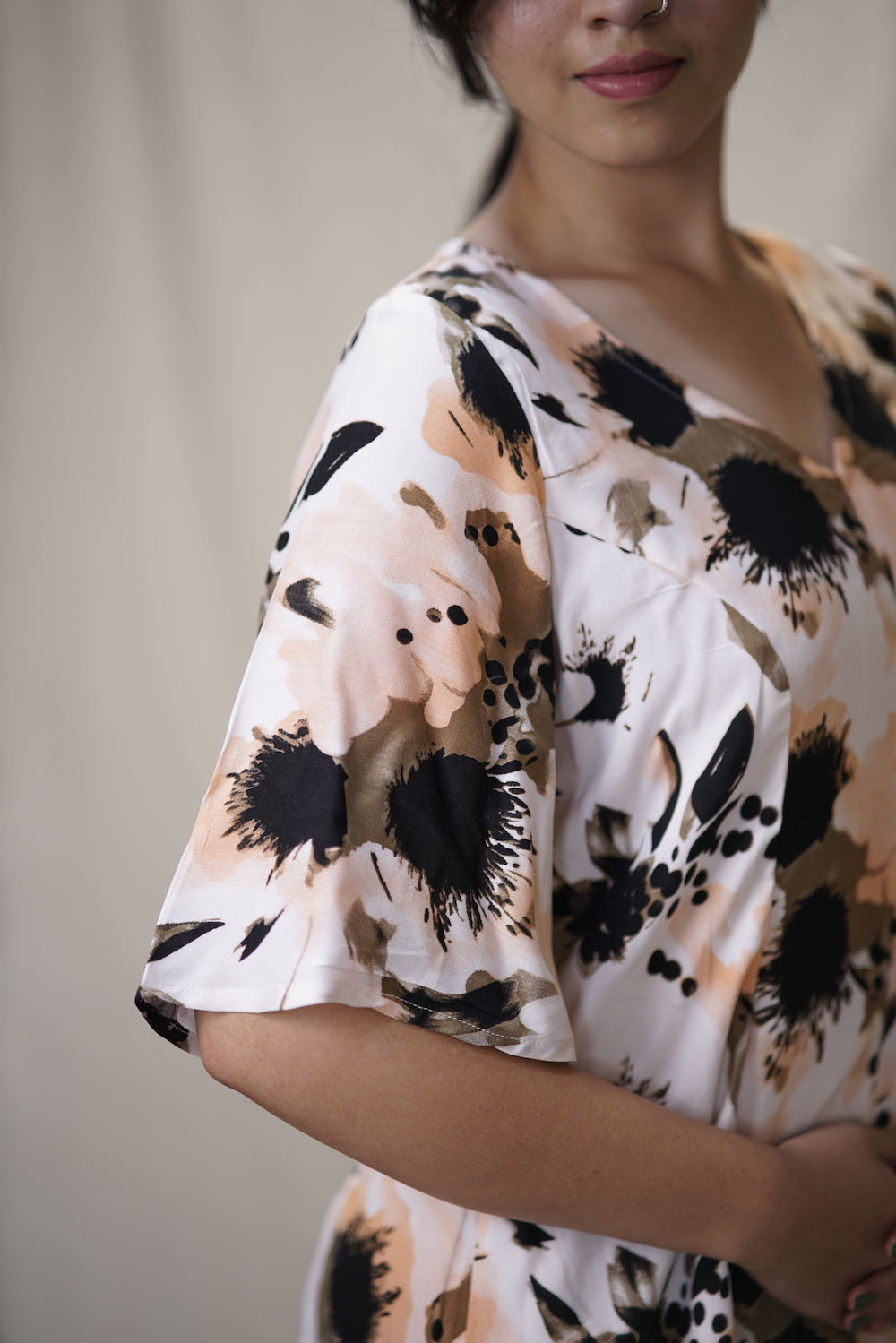 Serena | Cotton Rayon Flared Dress