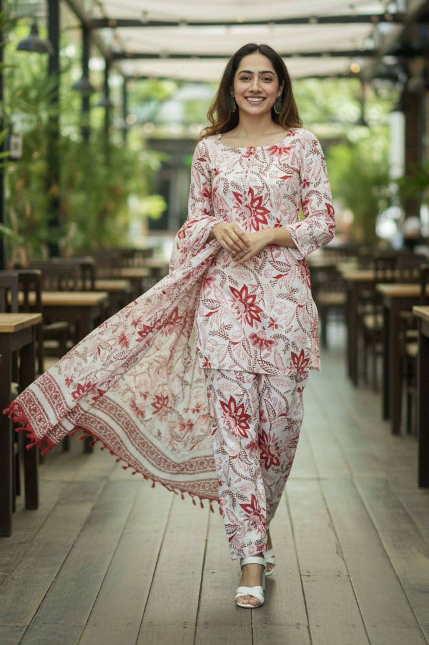 Aahana Co-ord Set | Block Print Kurta Set with Dupatta