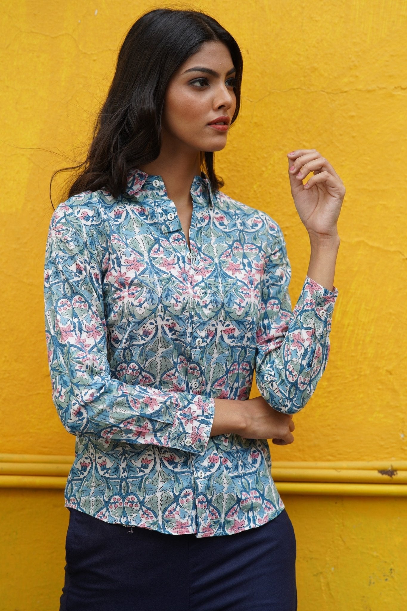Jenna - Printed Full Sleeve Shirt - Cotton Village India